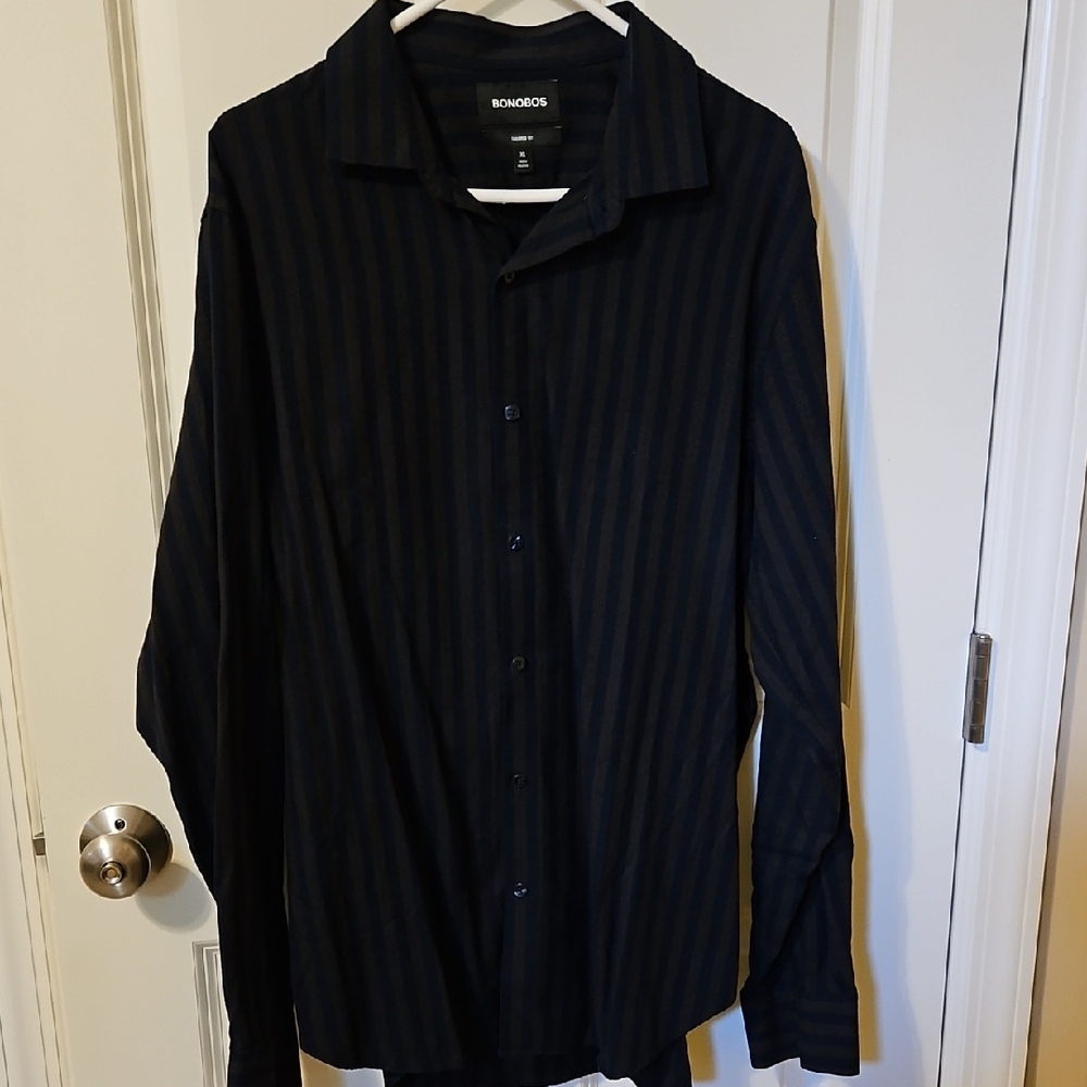Bonobos Men's Dark Striped Dress Shirt